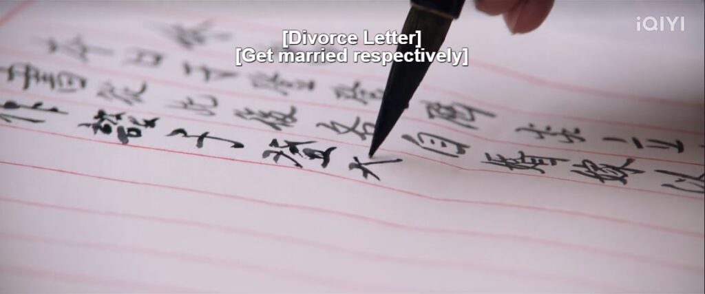 Thousand Years For You Episode 20 divorce letter